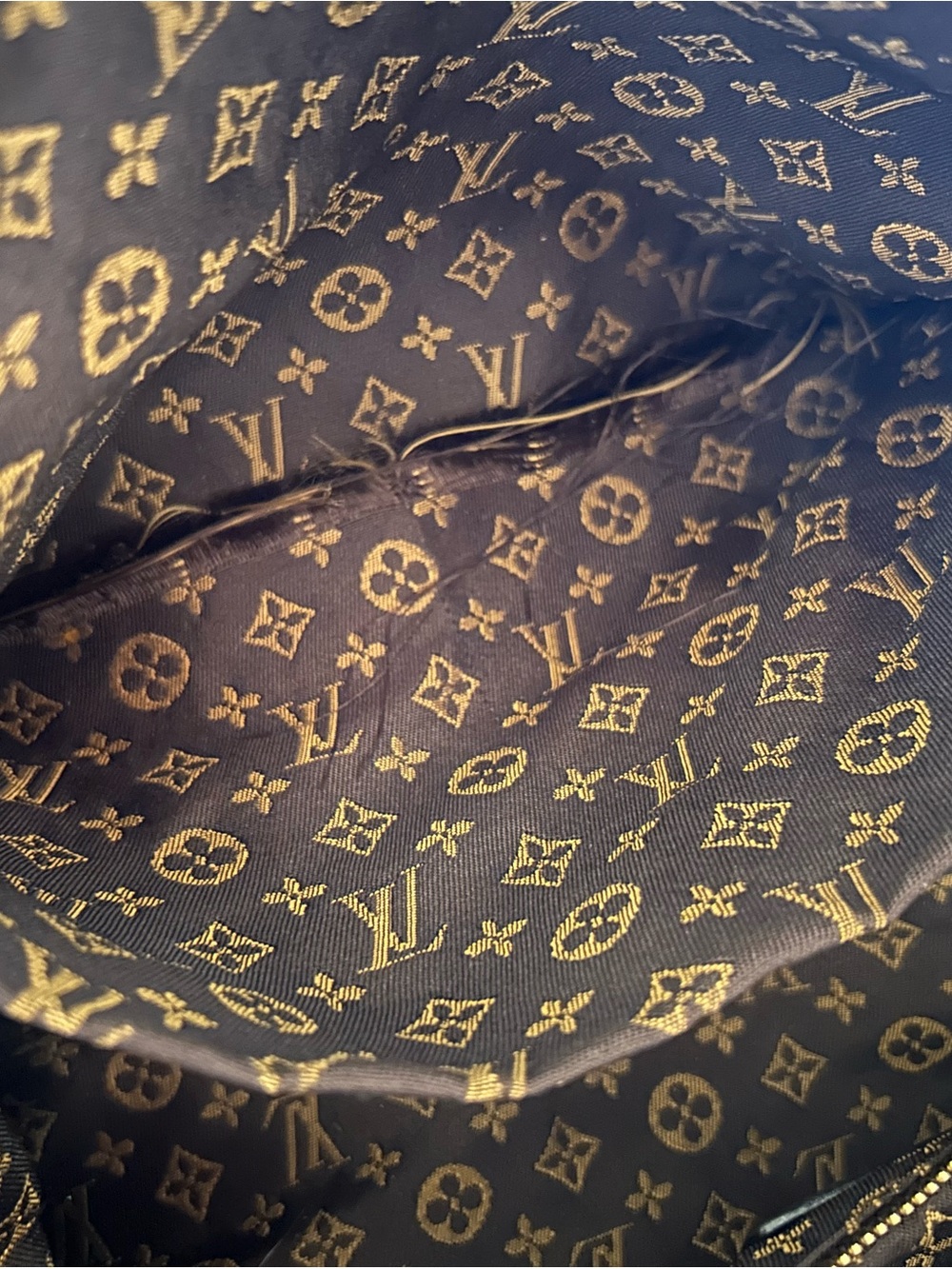 Not aut. Louis Vuitton Black Quilted Monogram Tote with Monogram-Print Handles - Picture 10 of 11